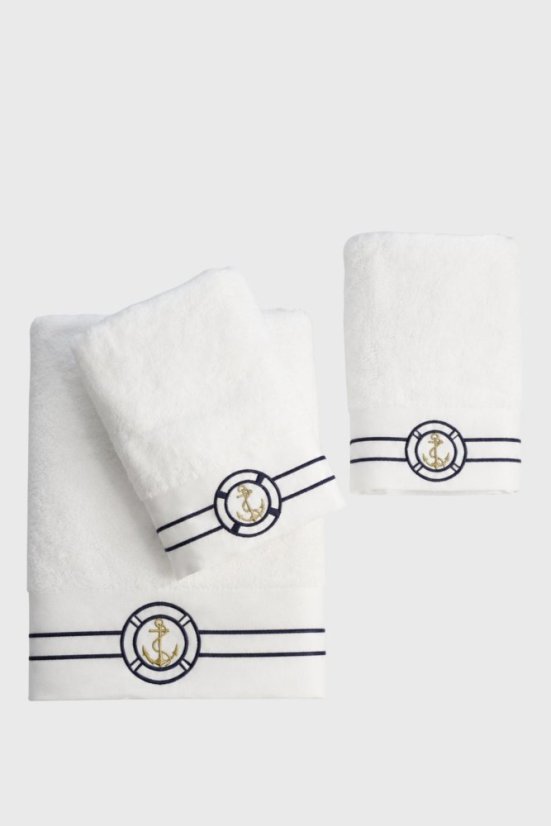 Herrenbademantel MARINE MAN in einer Geschenkverpackung + Handtuch + Badetuch