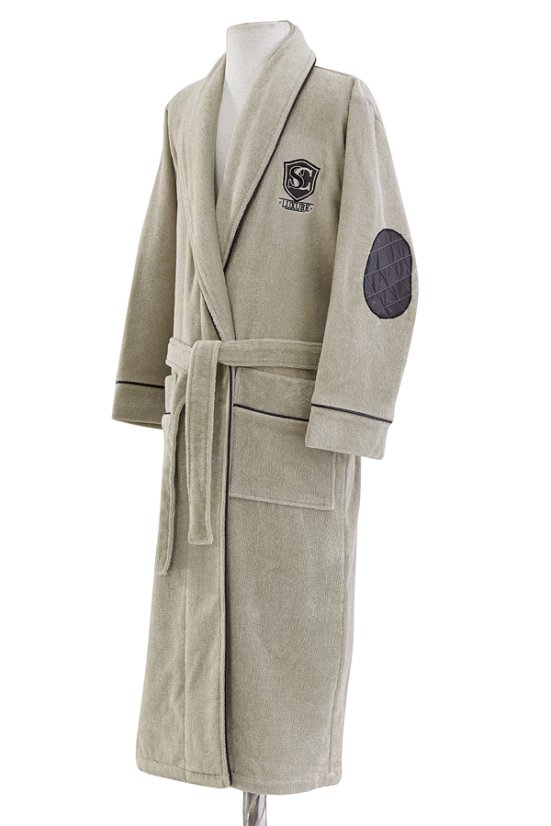 Halat pentru bărbați LUXURY - Mărime: S, Culoare: Bej / Beige