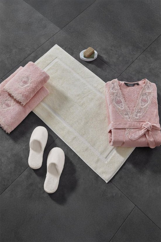 Dámsky elegantný župan DESTAN v darčekovom balení - Veľkosť: L, Farba: Fialová / Lila