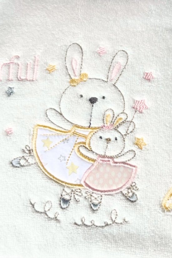 Bērnu dāvanu komplekts ar dvieli un vannas dvieli BUNNY, 2 gab.