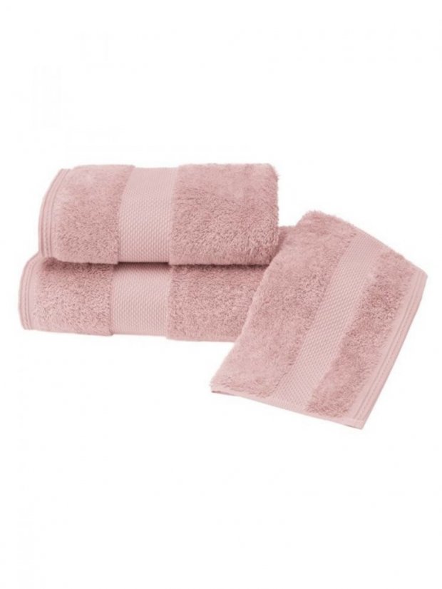 Luksusowy mały ręcznik DELUXE 30x50cm z Modalu - Kolor: Różowy