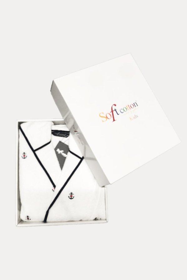 Dětský župan MARINE GIRL s kapucí v dárkovém balení