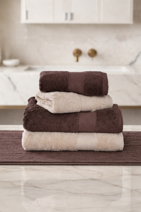 Výhodná sada uterákov DELUXE + kúpeľňová predložka LOFT