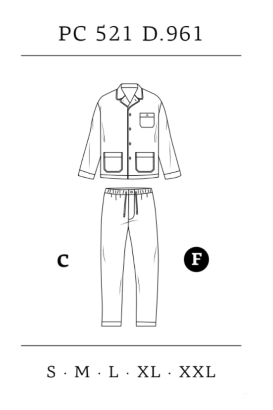 Flanelowa piżama męska MANUEL