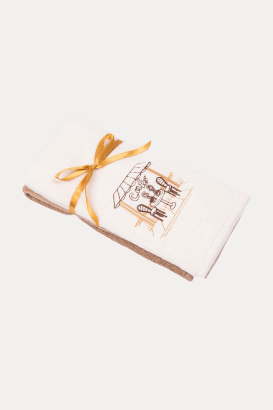 Geschirrtücher CAFE, 2 St. - Abmessung: Set (2 St., 40x60 cm), Farbe: Creme-Mustard