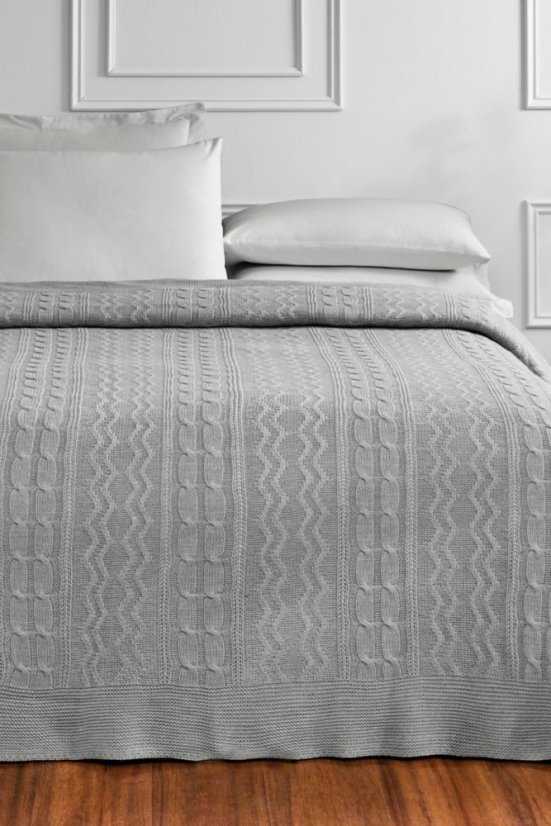 Cuvertură de pat din lână SPARSE în set cadou