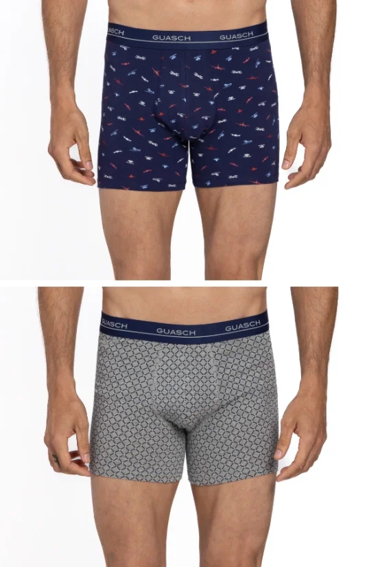 2 Pack, Boxeri pentru bărbați DIEGO, din bumbac elastic
