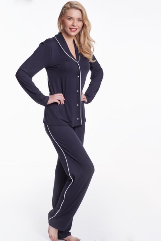 Dámské bambusové pyžamo TANIA - Velikost: XL, Barva: Černá