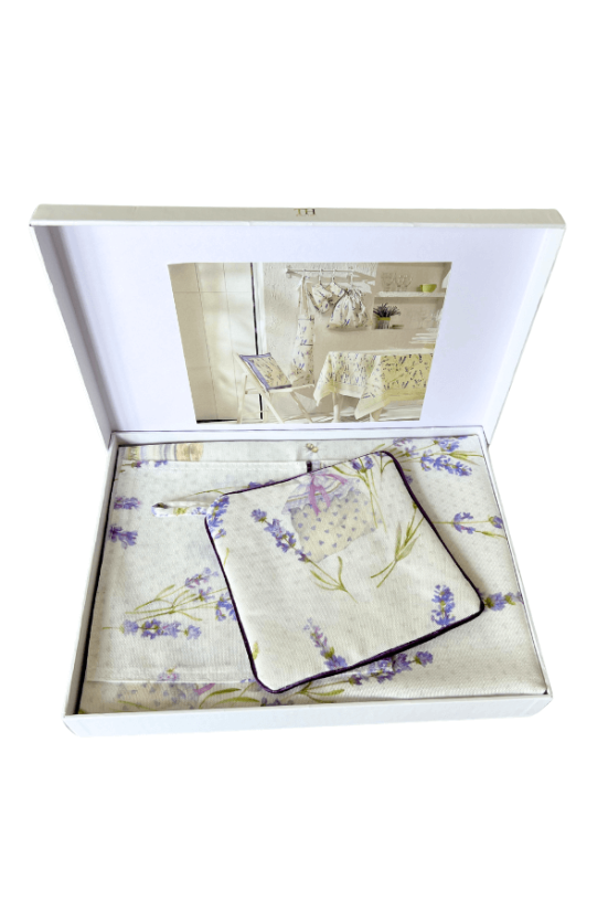 Set de bucătărie LAVANDER TIME în ambalaj cadou, 4 buc - Mărime: Mărime universală, Culoare: Mix
