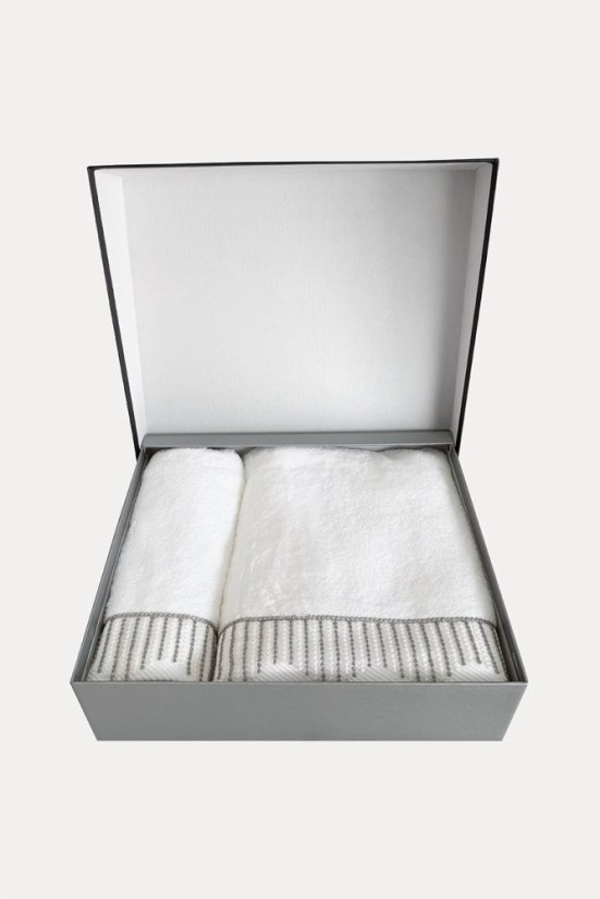 Zestaw upominkowy ręczników NOVA, 2 szt - Kolor: Biały