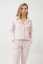 Warmes Damenpyjama CARLA - Größe: L, Farbe: Rosa / Pink