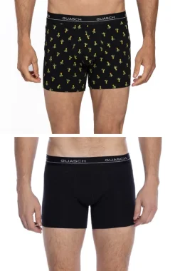 2 Pack, Boxeri pentru bărbați RUBENS, din bumbac elastic
