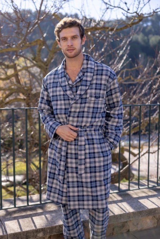 Herrenbademantel aus Flanell LUCAS