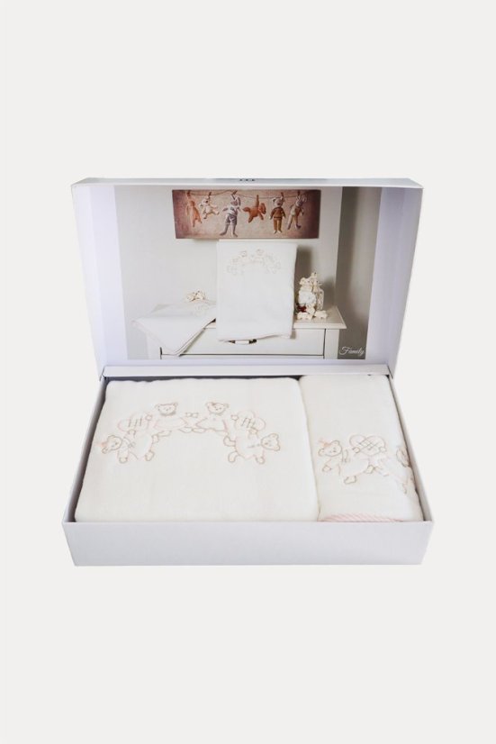 Vaikiškų rankšluosčių ir vonios rankšluosčių dovanų rinkinys FAMILY, 2 vnt.