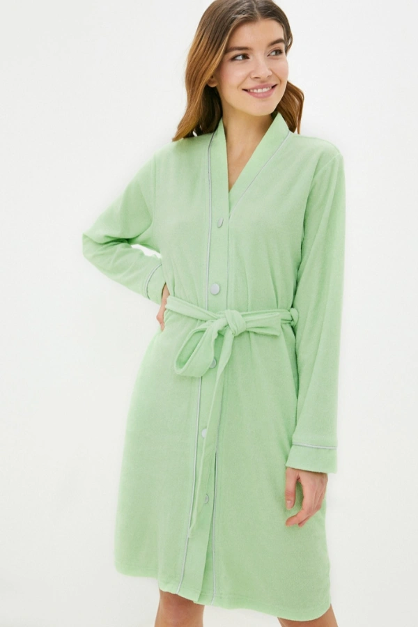 Damenbademantel mit Knöpfen GABRIELLA