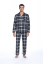 Pijamale de flanel pentru bărbați SAMUEL - Mărime: S, Culoare: Gri închis / Dark grey