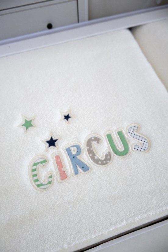 Vaikiškų rankšluosčių ir vonios rankšluosčių dovanų rinkinys CIRCUS, 2 vnt.