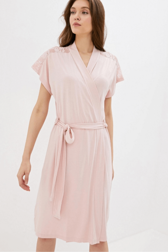 Damenbademantel aus Bambus ERIN - Größe: XL, Farbe: Rosa / Pink