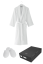 Halat unisex MICRO COTTON în cutie cadou + papuci - Mărime: S + Papuci de casa (36/38) + cutie cadou, Culoare: Alb crem / Ecru