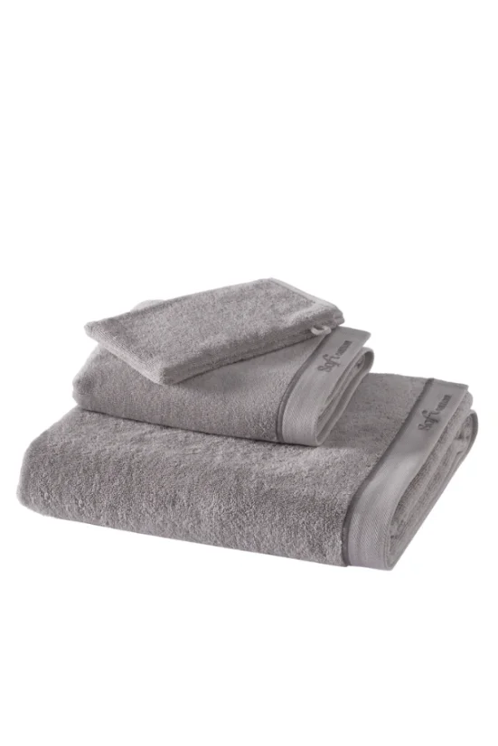 Sada ručník, osuška a mycí žínka AURA, 3 ks - Rozměr: Sada (ručník 55x100 cm, osuška 92x150 cm, mycí žínka 16x22 cm), Barva: Šedá