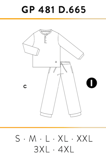 Herren Pyjamas MANUEL - Größe: L, Farbe: Dunkelblau / Navy