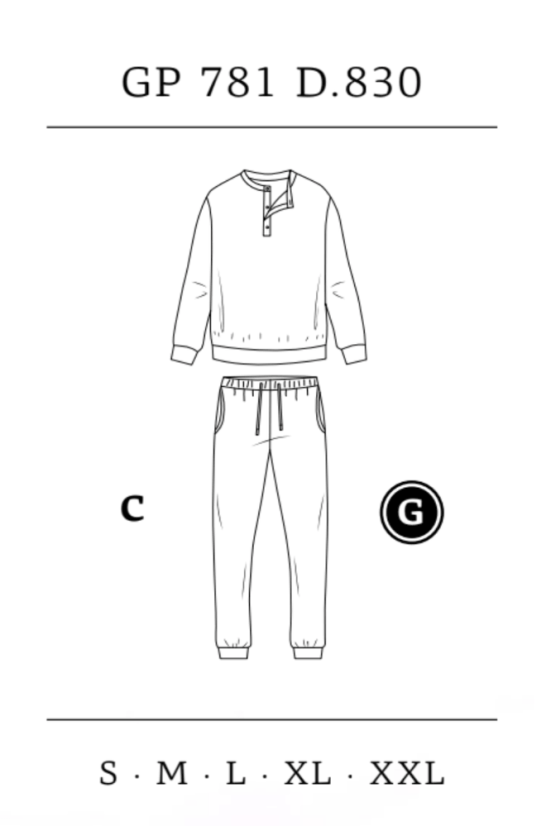 SEBASTIAN férfi pizsama