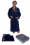 Herrenbademantel MARINE MAN in einer Geschenkverpackung + Handtuch + Badetuch - Größe: M + Handtuch + Badetuch + Box, Farbe: Dunkelblau / Navy