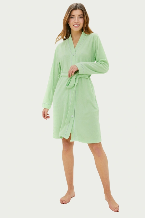 Damenbademantel mit Knöpfen GABRIELLA