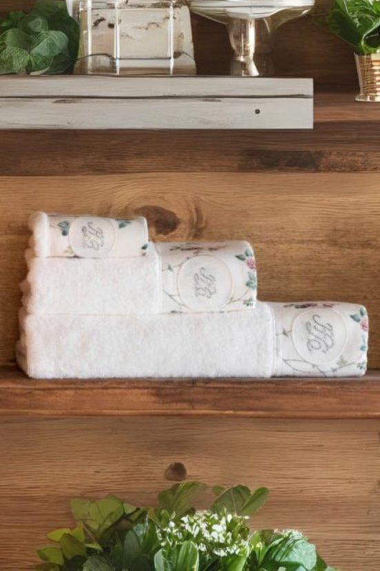 Rankšluosčių ir vonios rankšluostis ROSELAND, dovanų rinkinys 3 vnt.