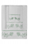 Badetuch DIARA 85x150 cm - Farbe: Weiß-Stickerei in Menthol / White-mint embroidery
