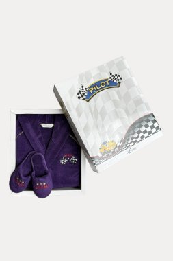 Kinderbademantel PILOT + schlappen in einer Geschenkverpackung
