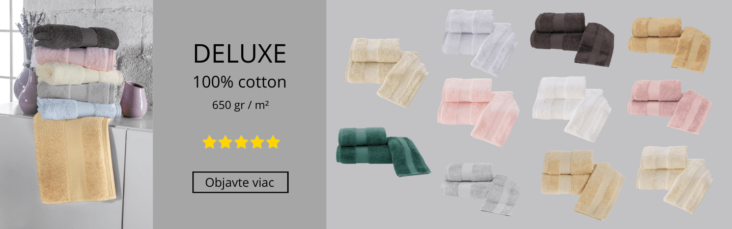 Luxusné uteráky a osušky DELUXE s vysokou gramážou