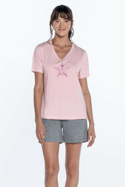 Damenpyjama GITA - Größe: L, Farbe: Rosa / Pink