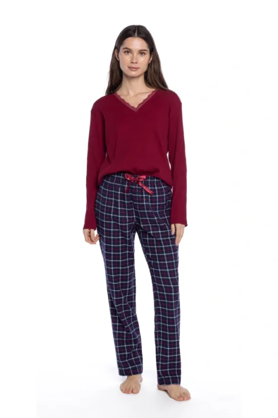 Damenpyjama aus Flanell MANUELLA