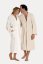 Halat unisex MICRO COTTON în cutie cadou + papuci - Mărime: S + Papuci de casa (36/38) + cutie cadou, Culoare: Alb crem / Ecru