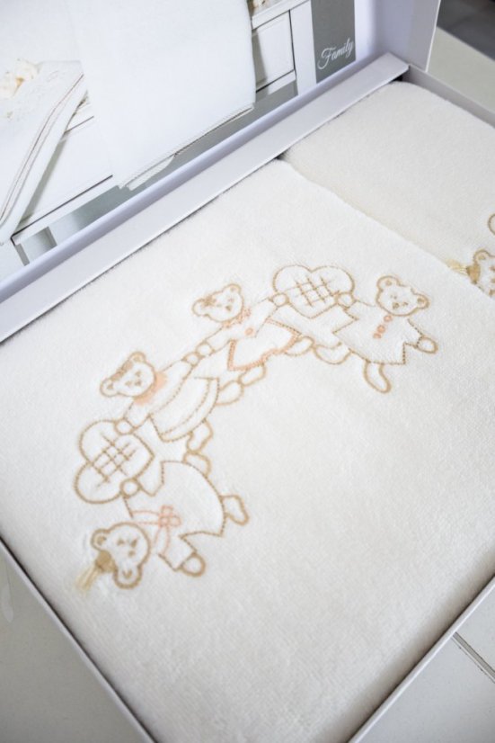 Vaikiškų rankšluosčių ir vonios rankšluosčių dovanų rinkinys FAMILY, 2 vnt.