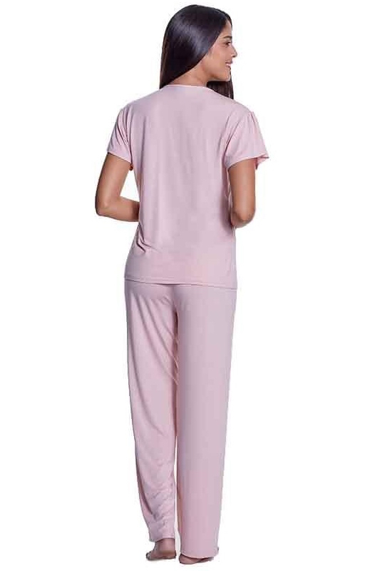 Damska bambusowa piżama ZOE - Rozmiar: XL, Kolor: Kremowy