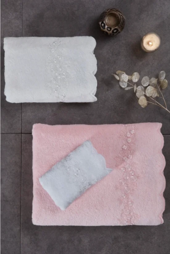 Handtuch SILVIA mit Spitze 50x100 cm