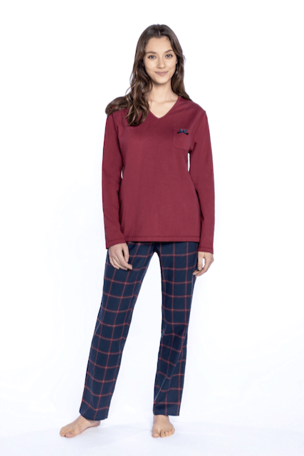 Pijamale femei EMILIA - Mărime: XL, Culoare: Bordeaux