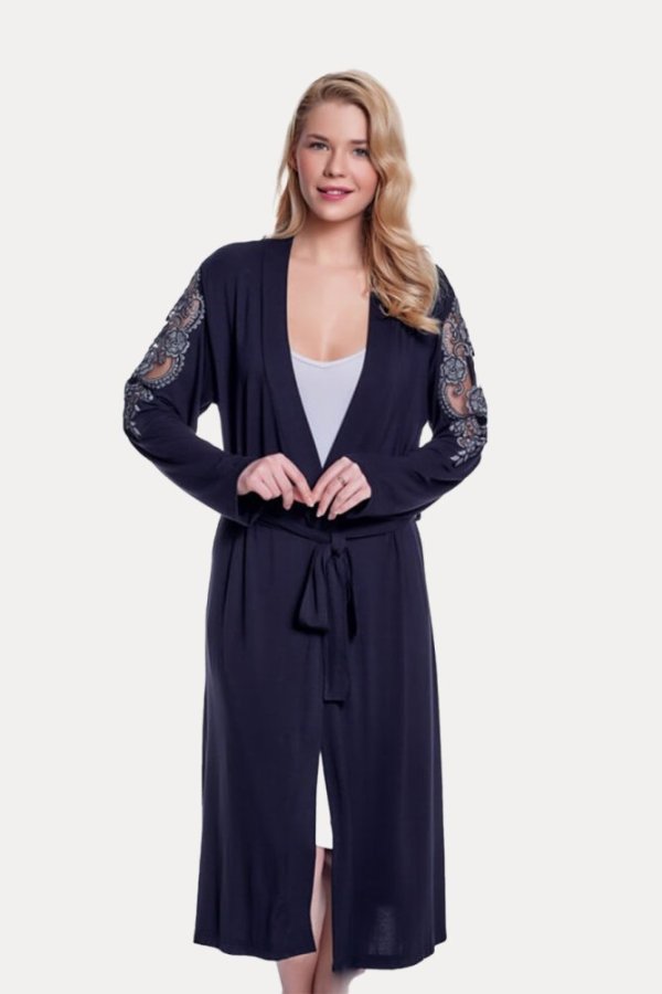 Damennachthemd aus Bambus ANDREA mit Bademantel