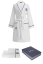 Halat pentru femei MARINE LADY + prosop + prosop de corp + cutie cadou - Mărime: XL, Culoare: Alb / White