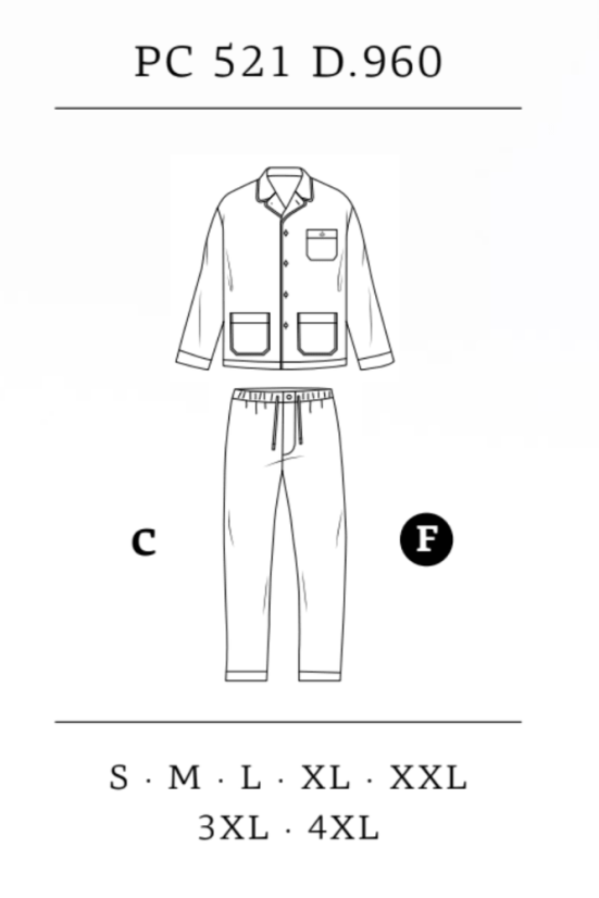 Flanelowa piżama męska RICARDO