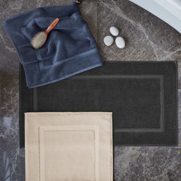 Luxusní koupelnové předložky - Materiál - Česaná prémiová bavlna 100% RICH SOFT