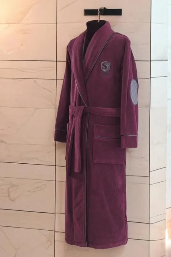 Pánský župan LUXURY + ručník + osuška + dárkový box - Velikost: M + ručník + osuška +  box, Barva: Béžová