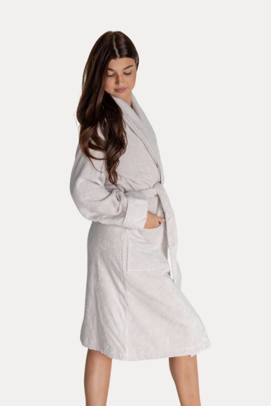 Modalový unisex župan DELUXE - Veľkosť: L, Farba: Svetlo modrá