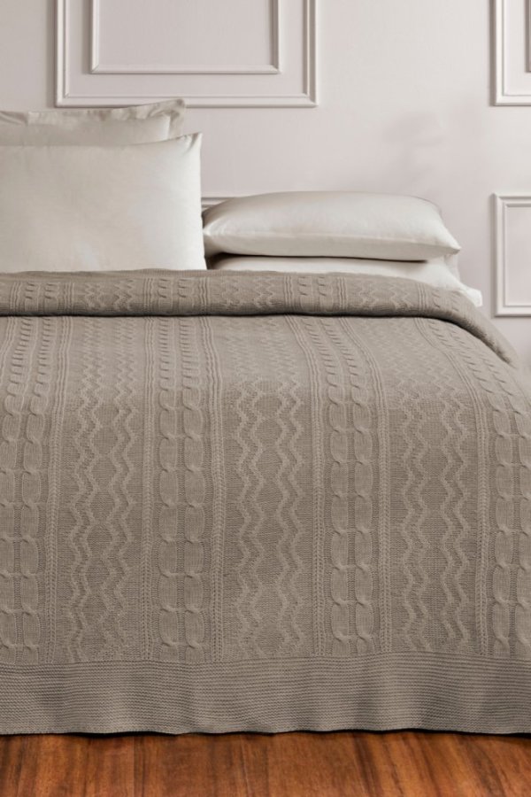 Cuvertură de pat din lână SPARSE în set cadou