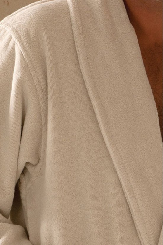 MICRO COTTON uniszex fürdőköpeny - Méret: XXL, Szín: Világos bézs / Light beige