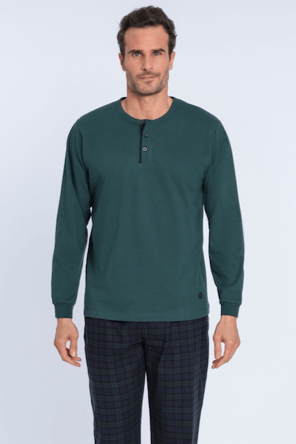 Herren Pyjamas JAVIER - Größe: L, Farbe: Grün / Green