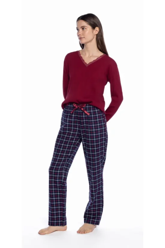 Damenpyjama aus Flanell MANUELLA