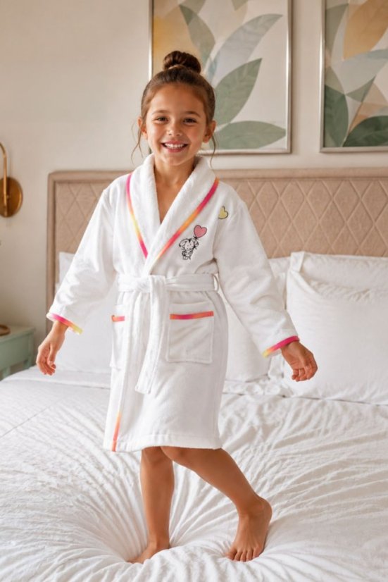Kinderbademantel RAINBOW GIRL in Geschenkverpackung